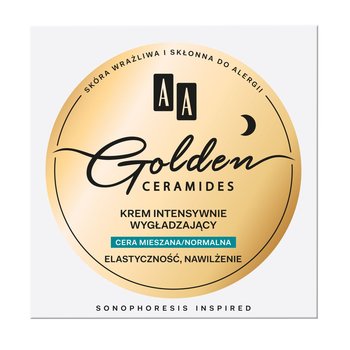 AA, Golden Ceramides, krem intensywnie wygładzający do cery mieszanej i normalnej, 50 ml - AA