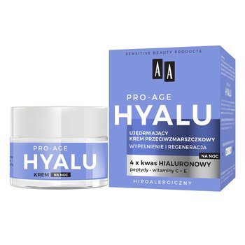 AA Hyalu Pro-Age, Ujędrniający krem przeciwzmarszczkowy na noc, 50 ml - AA