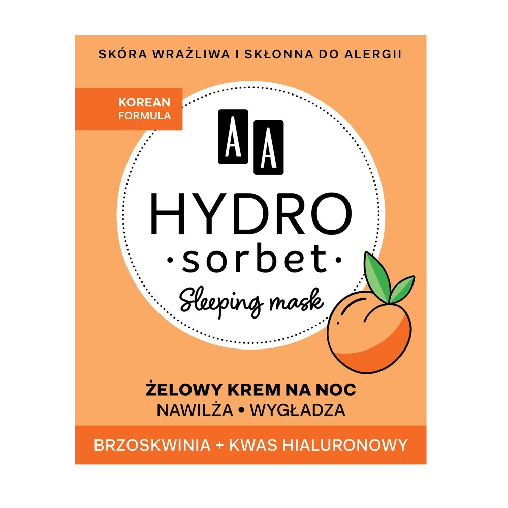 AA, Hydro Sorbet Korean Formula Sleeping Mask, żelowy krem na noc, 50