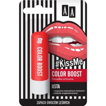 AA, #Kiss Me, pomadka ochronna Color Boost, 3,8 g - AA