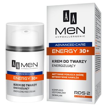 AA, Men Adventure Care, krem do twarzy energizujący Energy 30+, 50 ml - AA