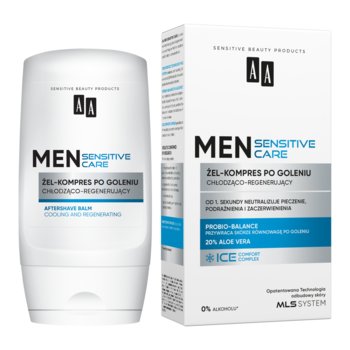 AA Men Sensitive Care Żel-kompres po goleniu chłodząco-regenerujący 100 ml - AA