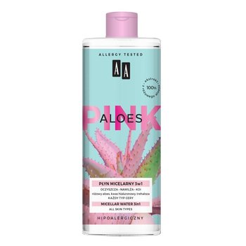 AA Pink Aloes Płyn micelarny 3w1 do każdego rodzaju cery 400ml - AA