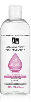 AA Ultra-nawilżający płyn micelarny Formuła Biozgodności, Cera sucha/wrażliwa, 400 ml  - AA