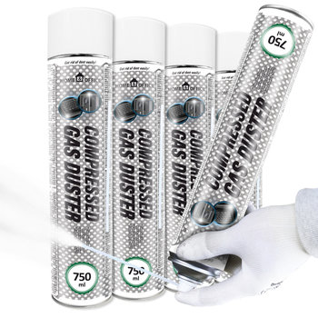 Aabcooling Home&Office Compressed Gas Duster 4X 750Ml - Preparat Zamrażający Do -50°C Ice, Testowanie I Wykrywanie Usterek Metodą Termiczną, Czyszczenia Sensorów Temperatury, Konserwacji Grotu Lutowniczego, Usuwanie Zanieczyszczeń Z Pcb, Radiatorów, Złączy, Precyzyjna Aplikacja, Wysokie Ciśnienie, Bezpieczne Dla Delikatnych Komponentów - AABCOOLING