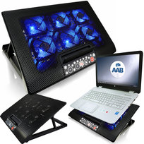 AABCOOLING NC77 CICHA PODSTAWKA PODKŁADKA CHŁODZĄCA POD LAPTOP-A 15-17" 6x WENTYLATOR-Y USB AABCOOLING