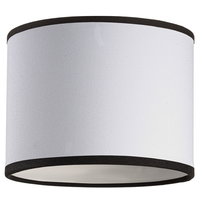 ABAŻUR okrągły walec tuba 16cm BIAŁY CZARNY