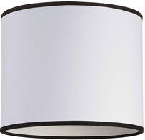 ABAŻUR okrągły walec tuba 20cm BIAŁY CZARNY