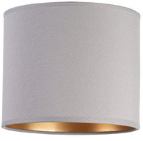ABAŻUR okrągły walec tuba 20cm SZARY ZŁOTY