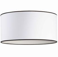 ABAŻUR okrągły walec tuba 40cm BIAŁY CZARNY