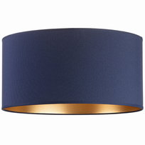 ABAŻUR okrągły walec tuba 40cm GRANATOWY ZŁOTY