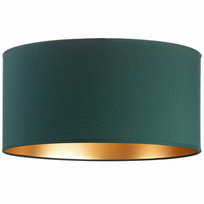 ABAŻUR okrągły walec tuba 40cm ZIELONY ZŁOTY