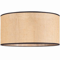 ABAŻUR RUSTYKALNY okrągły walec tuba 40cm JUTA beżowy czarny