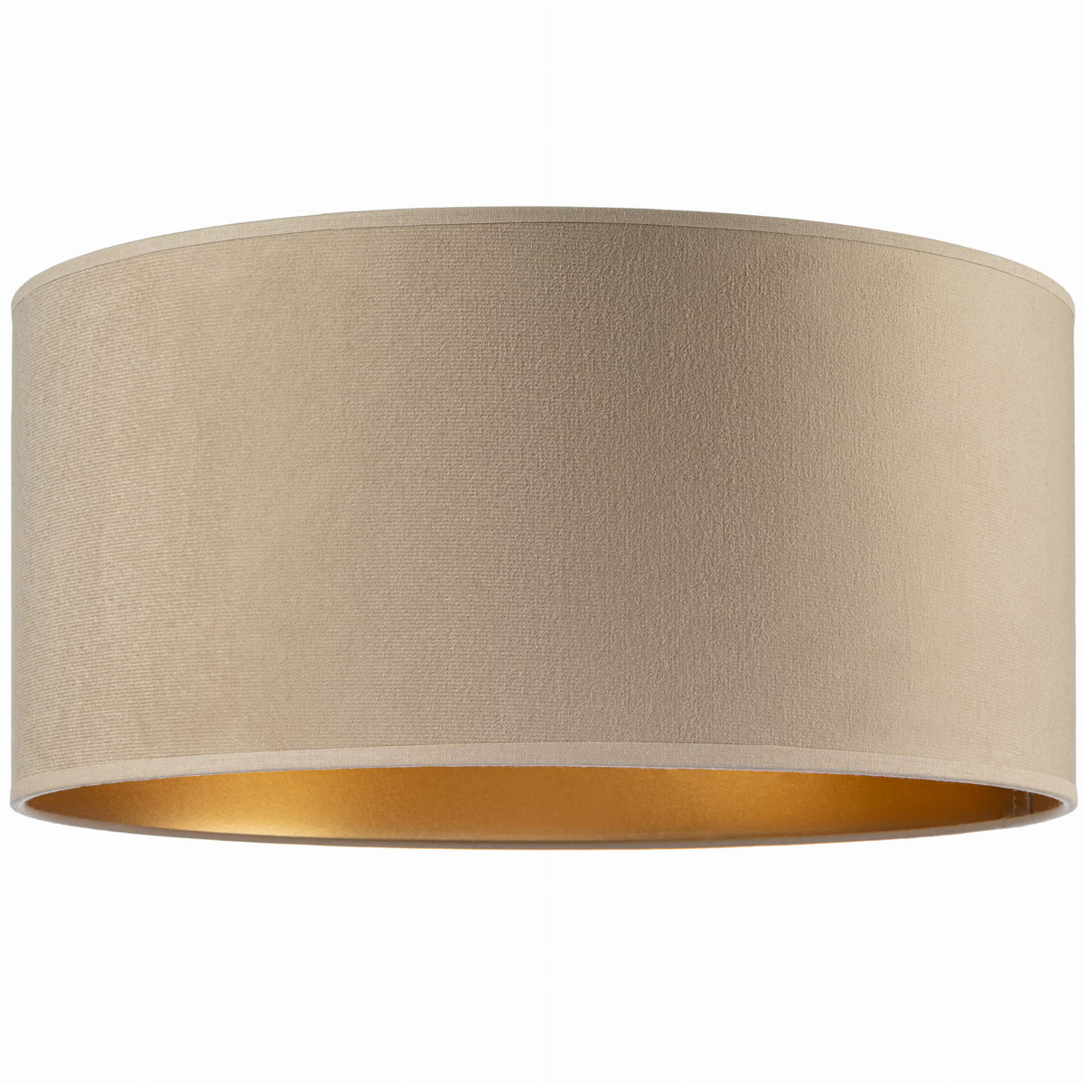 Inny producent Inny Producent Złoty Abażur Tornado Okrągły 40 Welur Cappuccino