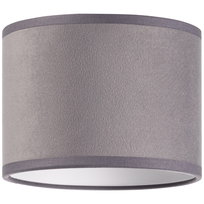 ABAŻUR welurowy okrągły tuba 16cm WELUR szary