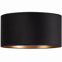 ABAŻUR welurowy okrągły tuba 40cm WELUR czarny złoty