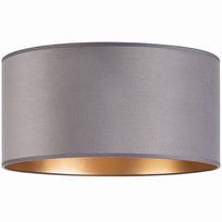 ABAŻUR welurowy okrągły tuba 40cm WELUR szary złoty