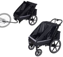 ABC DESIGN Tour - podwójna przyczepka rowerowa 3w1 | Ink