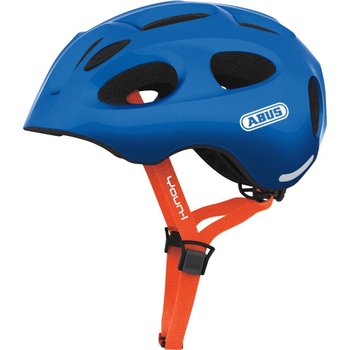 Abus, Kask dziecięcy, Youn-I, rozmiar M, 52-57 cm, niebiesko-pomarańczowy - ABUS