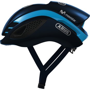 Abus, Kask rowerowy GameChanger Movistar Team, rozmiar L, 59-62 cm, czarno-niebieski - ABUS