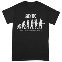 AC/DC Koszulka Unisex Dla Dorosłych The Evolution Of Rock (M / Czarny) AC/DC