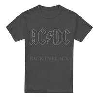 AC/DC T-Shirt Unisex Dla Dorosłych Back In Black (L / Grafitowy) AC/DC