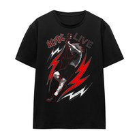 AC/DC T-Shirt Unisex Dla Dorosłych Live (XL 8,5-9 / Czarny) AC/DC