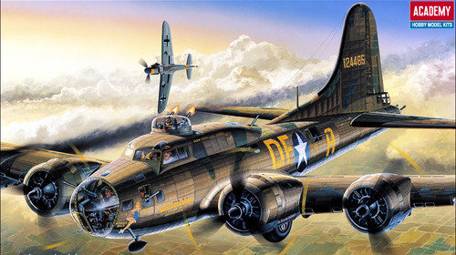 Фото - Збірна модель Academy , B17F Flying Fortress, Model do sklejania, 12+ 