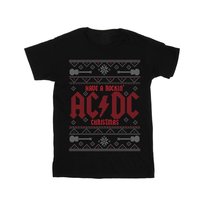 ACDC Męska Koszulka Świąteczna Have A Rockin Christmas (M / Czarny) AC/DC