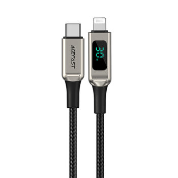 Acefast kabel MFI USB Typ C - Lightning 1,2m, 30W, 3A srebrny (C6-01 silver) - Acefast