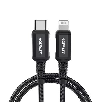 Acefast kabel MFI USB Typ C - Lightning 1,8m, 30W, 3A czarny (C4-01 C Black) - Acefast