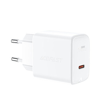Acefast Ładowarka Sieciowa Gan Usb Typ C 30W, Pd, Qc 3.0, Afc, Fcp Biały (A21 White) - Acefast