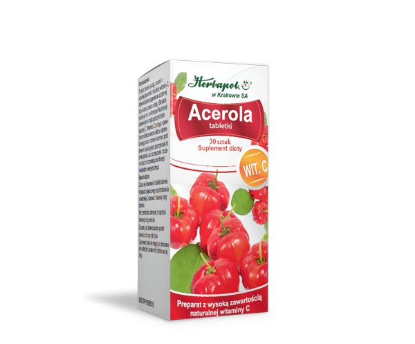 Zdjęcia - Witaminy i składniki mineralne Herbapol Acerola, suplement diety, 30 tabletek 