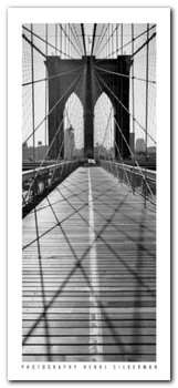 Across Brooklyn Bridge plakat obraz 23x50cm - Wizard+Genius