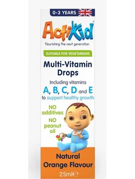 ActiKid, Multi-Vitamin w kroplach o smaku pomarańczowym, 25 ml - ActiKid