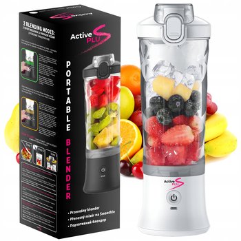 ActivePlus przenośny turystyczny bezprzewodowy blender kielichowy 600ML oryginalny 350 W | biały NA PREZENT - ActivePlus