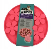 Activpet Mata do lizania okrągła różowa, spowalniająca jedzenie