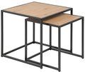 ACTONA zestaw stolików SEAFORD dąb - MDF, metal&nbsp;-&nbsp;Actona
