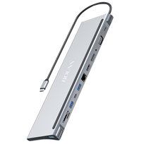Adapter 12w1 Bounn USB-C HDMI 4K DP VGA RJ45 1000Mbps USB 3.0 USB 2.0 SD/TF