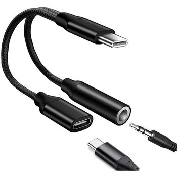 Adapter audio USB C, adapter słuchawkowy 2 w 1 3,5 mm typu C, adapter USB C Aux do Huawei Mate 30 Pro, P30 Pro, Ma A101 - Inny producent