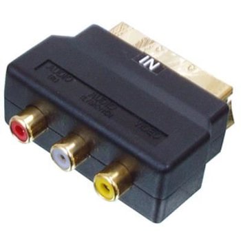 Adapter audio-wideo SCART męski na 3 żeńskie RCA - Nedis