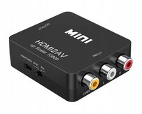 Adapter Av na Hdmi Rca Konwerter Cinch Cvbs 1080p Przejściówka do Tv Novaza Tech