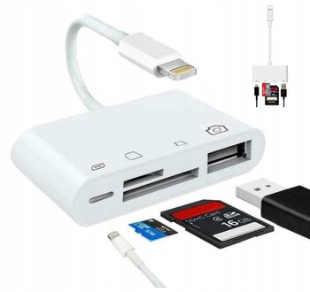 Adapter Czytnik Kart Pamięci do Apple iPhone Lightning micro SD USB 256GB - Zenwire