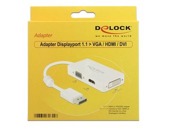 Adapter Displayport - HDMI/VGA/DVI DELOCK - Delock