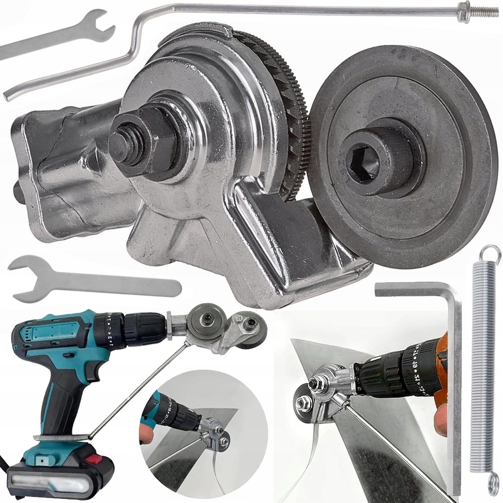 ADAPTER DO CIĘCIA BLACHY NA WKRĘTARKĘ WIERTARKĘ PRZYSTAWKA HEX G81229