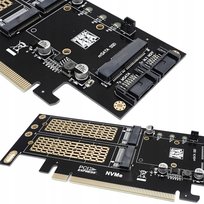 Adapter do komputera PC PCIe x16 do dysków M.2 ( NVME + SATA NGFF ) i mSATA
