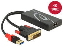 Adapter dvi-d(24+1) - Displayport 1.2 DELOCK Delock