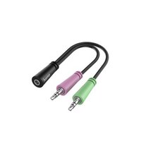 ADAPTER GNIAZDO JACK 3,5MM 4 PINY - 2X JACK 3,5MM WTYK Hama