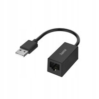 Adapter Hama USB 2.0 - Ethernet 10 / 100 Mbps czarny