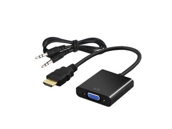 Adapter HDMI M - VGA 15 pin F + Audio Jack 3,5mm SAVIO CL-23/B - Elmak